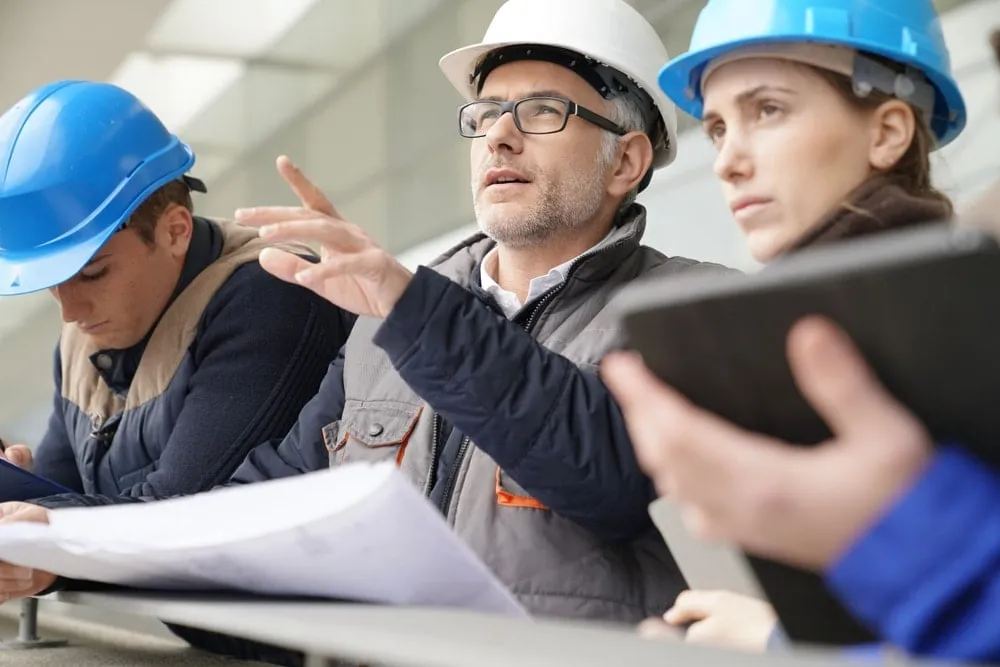 Capital project team on site